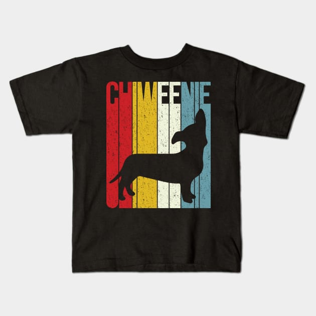 'Chiweenie Silhouette' Cute Chiweenie  Dog Kids T-Shirt by ourwackyhome